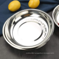 Stainless Steel Dinner Plates Dishes, Round Camping Plates